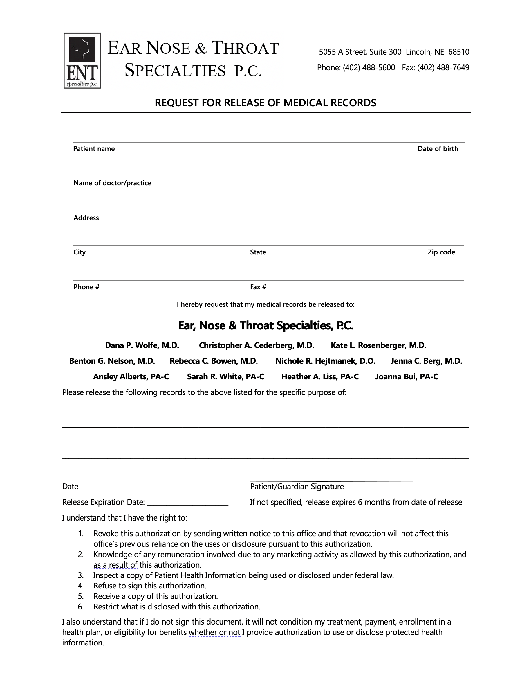 Release of records to another office